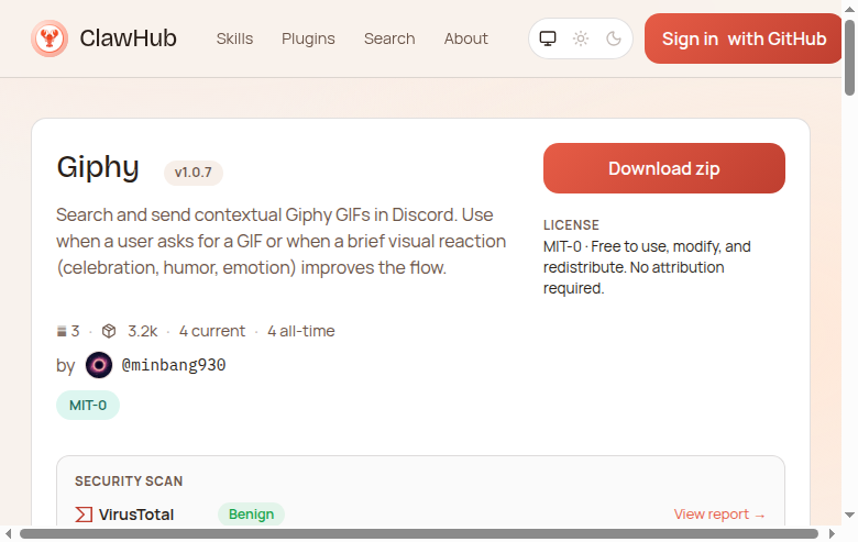 Qclaw/OpenClaw技能：Giphy GIF搜索 - AI帮你找最合适的表情包-AI技术教程网 - 专注国外AI大模型与工具的中文学习平台
