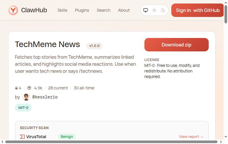 Qclaw/OpenClaw技能：科技早报 - 每天5分钟搞定科技热点-AI技术教程网 - 专注国外AI大模型与工具的中文学习平台